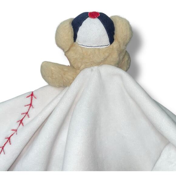 Bearington 18" Baby Lovey Lil Slugger Baseball Bear Snuggler Security Blanket - Picture 8 of 12